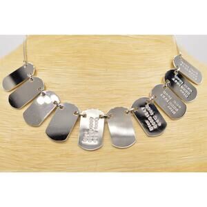 Christian Dior JOHN GALLIANO Vintage Necklace Tag ID NEW LOOK RARE Signed BinK